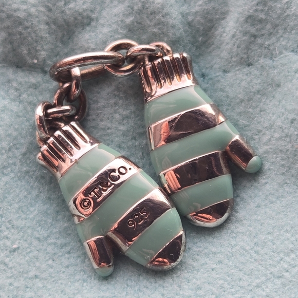 Tiffany & Co. Jewelry - Tiffany & Co. Blue Enamel Mittens Charm